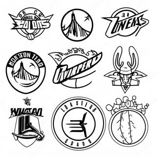 Colorful Nba Team Logos Coloring Page 83037-24427