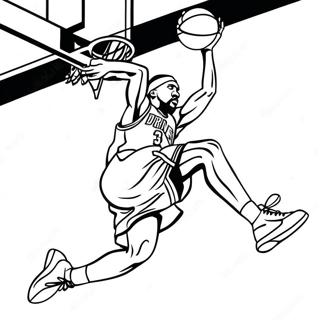 Dynamic Nba Player Dunking Coloring Page 83038 24429
