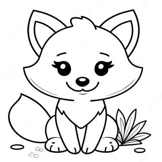 Kawaii Fox Coloring Page 83087-24461