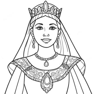 Brave Queen Esther Coloring Page 83138-24505