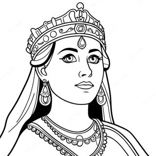 Brave Queen Esther Coloring Page 83138-24506