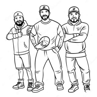 Dude Perfect Team In Action Coloring Page 83164-24525