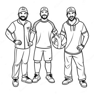 Dude Perfect Team In Action Coloring Page 83164-24526