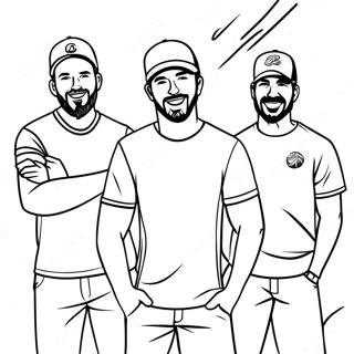 Dude Perfect Team In Action Coloring Page 83164-24527