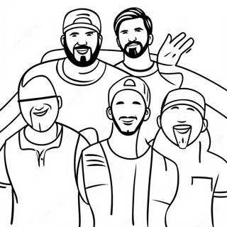 Dude Perfect Characters Coloring Page 83166-24536