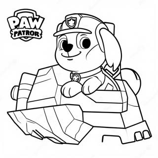 Rubble Digging Paw Patrol Coloring Page 831-2489