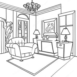 Interior Design Coloring Page 83240-24582