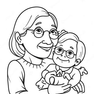 Happy Mothers Day Grandma Coloring Pages