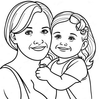 Mom And Daughter Coloring Pages