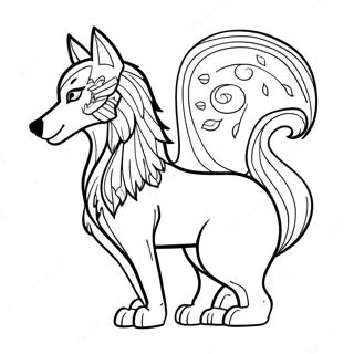 Mythical Wolf Coloring Pages