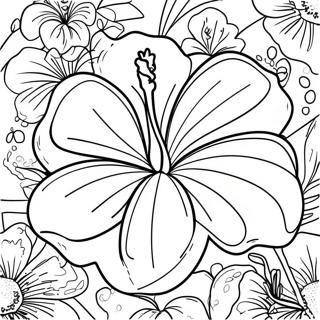 Hibiscus Flower Coloring Page 83393-24703