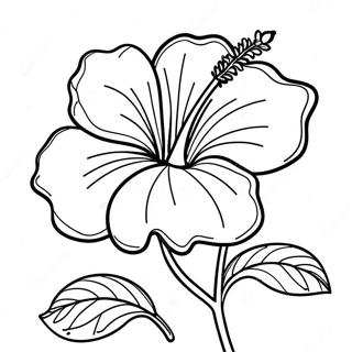 Hibiscus Flower Coloring Page 83393-24704