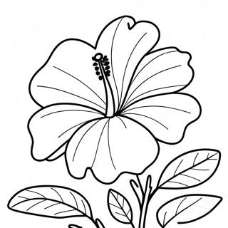 Hibiscus Flower Coloring Page 83393-24705