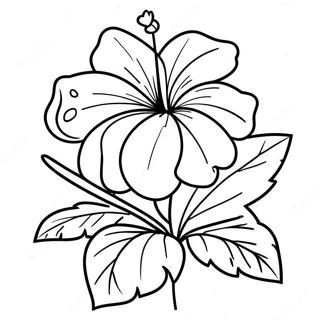 Tropical Hibiscus Coloring Page 83394-24710