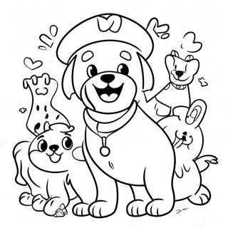 Vet With Happy Animals Coloring Page 83526-24824