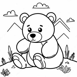 Realistic Bear Coloring Pages