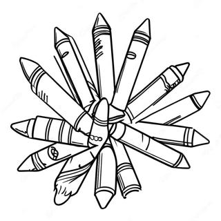 Colorful Crayon Coloring Page 83625-24896