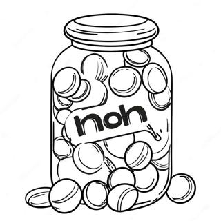 M M Candy Jar Coloring Page 83650-24913