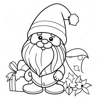 Festive Christmas Gnome Coloring Page 83701-24950