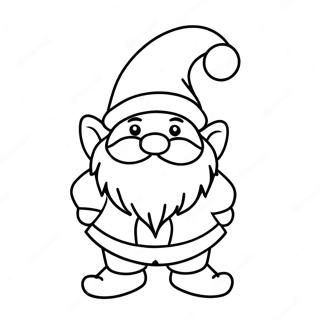 Whimsical Christmas Gnome With Hat Coloring Page 83703-24957