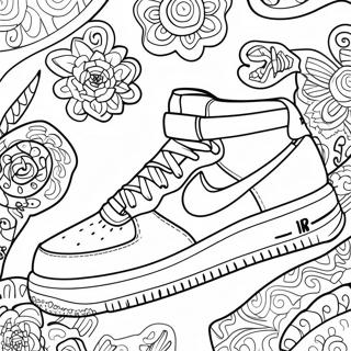 Air Force 1 Sneaker Design Coloring Page 83727-24971