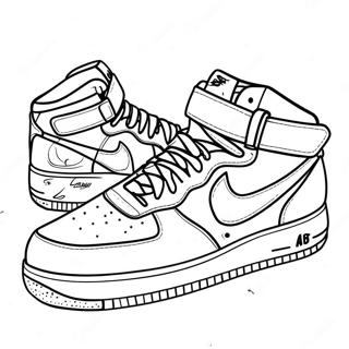 Stylish Air Force 1 Coloring Page 83730-24984