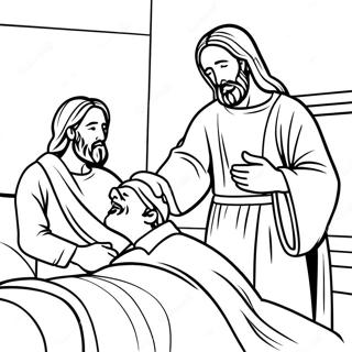 Jesus Healing The Sick Coloring Page 8382-1115