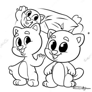 Talking Tom With Friends Coloring Page 83830-25049