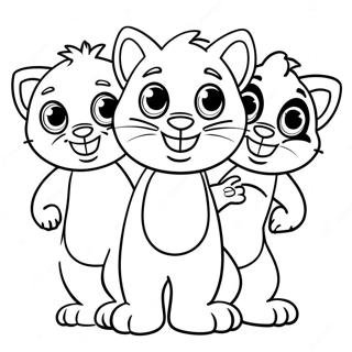 Talking Tom With Friends Coloring Page 83830-25050