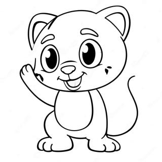 Talking Tom Playing With A Ball Coloring Page 83833-25064