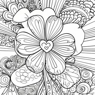 Giant Four Leaf Clover Coloring Page 83882-25095