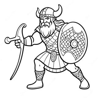 Vikings Player In Action Coloring Page 83909-25119