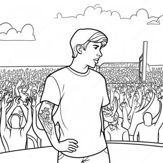 Justin Bieber Concert Scene Coloring Page 83983-25169