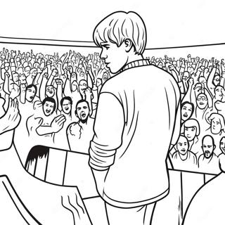 Justin Bieber Concert Scene Coloring Page 83983-25170