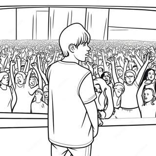Justin Bieber Concert Scene Coloring Page 83983-25171