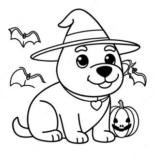 Halloween Dog Coloring Pages