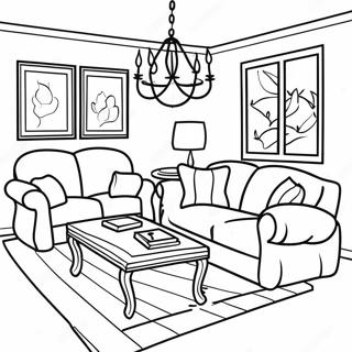 Cozy Living Room Coloring Page 84035-25209