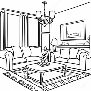 Cozy Living Room Coloring Page 84035-25210