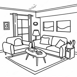 Cozy Living Room Coloring Page 84035-25211