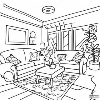 Cozy Living Room Coloring Page 84035-25212