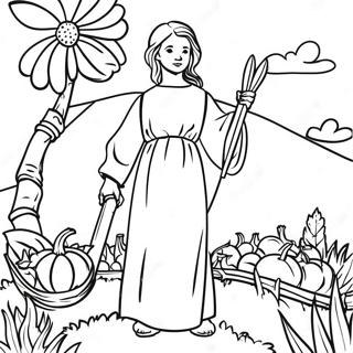Harvest Themed Bible Coloring Page 84087-25253