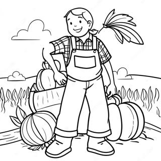 Harvest Themed Bible Coloring Page 84087-25254