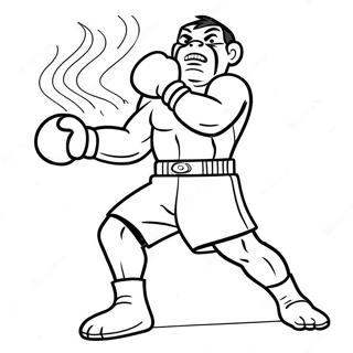 Boxer In Action Coloring Page 84137-25292