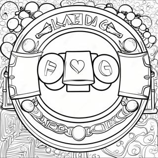 Championship Belt Boxing Coloring Page 84138-25296