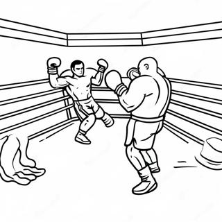 Boxing Ring With Fighters Coloring Page 84139-25299
