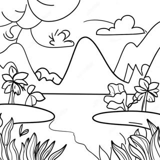 Minimalist Nature Scene Coloring Page 84161-25307