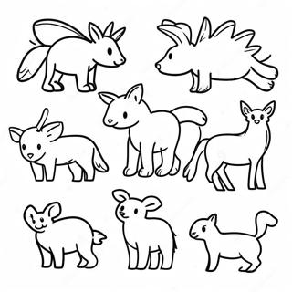 Minimalist Animal Silhouettes Coloring Page 84162-25309