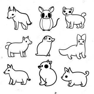 Minimalist Animal Silhouettes Coloring Page 84162 25312