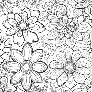 Minimalist Floral Patterns Coloring Page 84164 25318