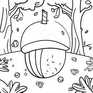 Acorn In A Colorful Forest Coloring Page 84190-25337